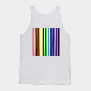 Rainbow Lover Barcode Striped Pattern Tank Top